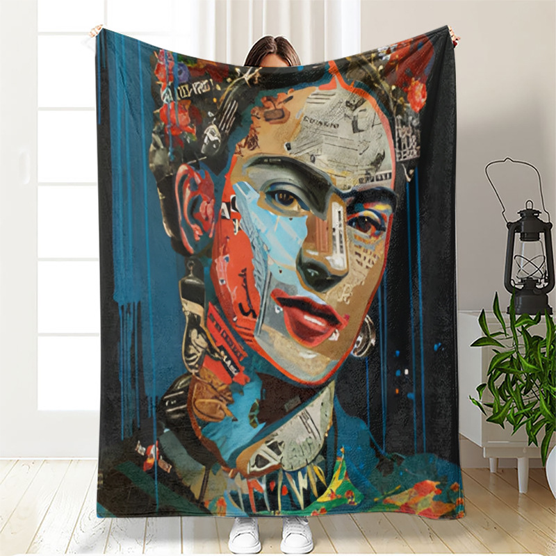 Cross-Border Dropshipping Fleece-Lined Warm Home Sofa Cover Office Thickened Fleece Printed Nap Flannel Blanket Customization