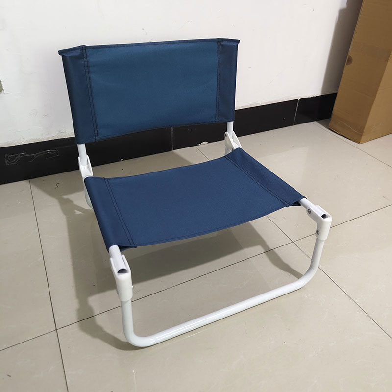 New Outdoor Leisure Folding Chair Portable Single Oxford Cloth Iron Pipe Beach Chair Back Chair