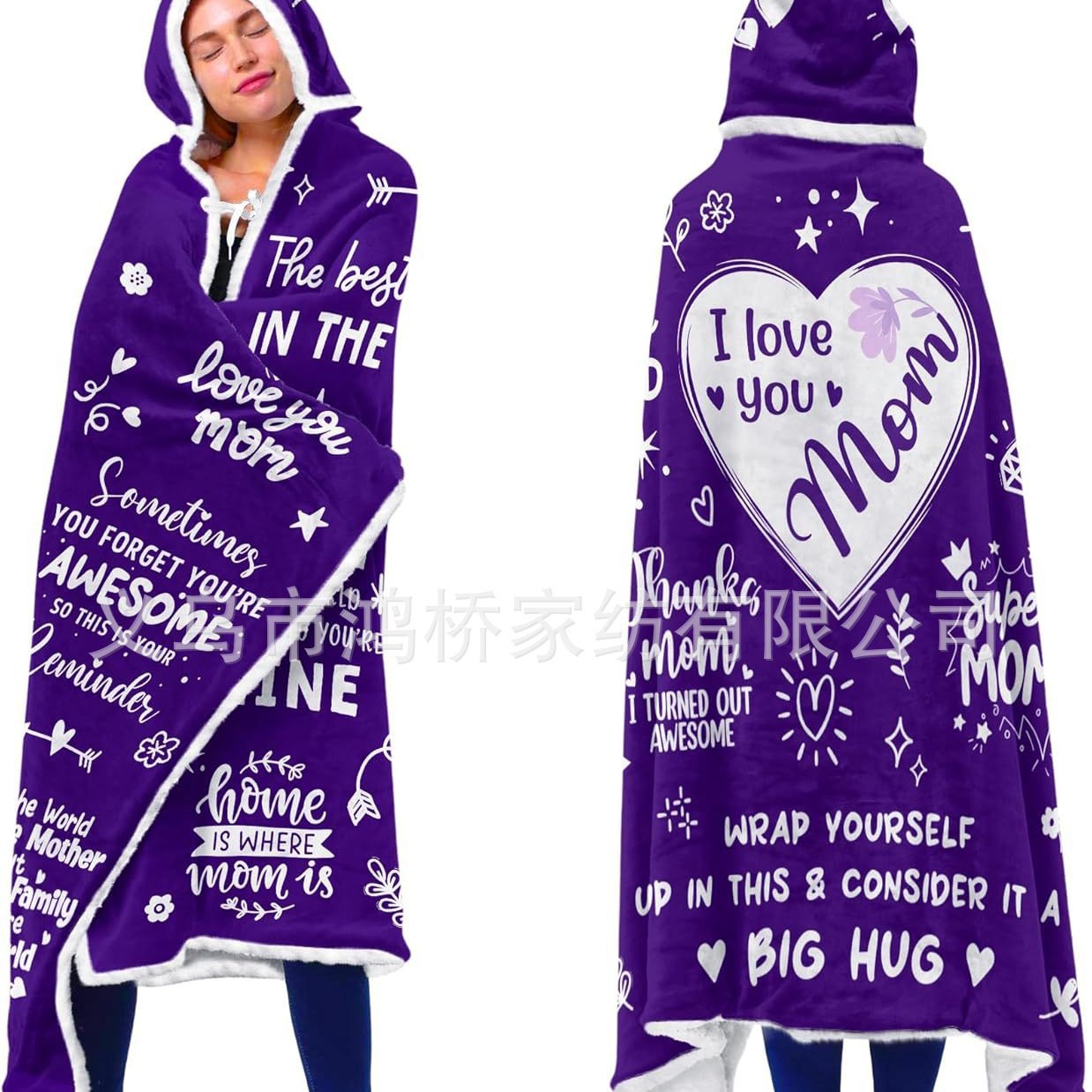 Фабричное прямое предложение, шершавая пижама с капюшоном, рождественский подарок для родственников