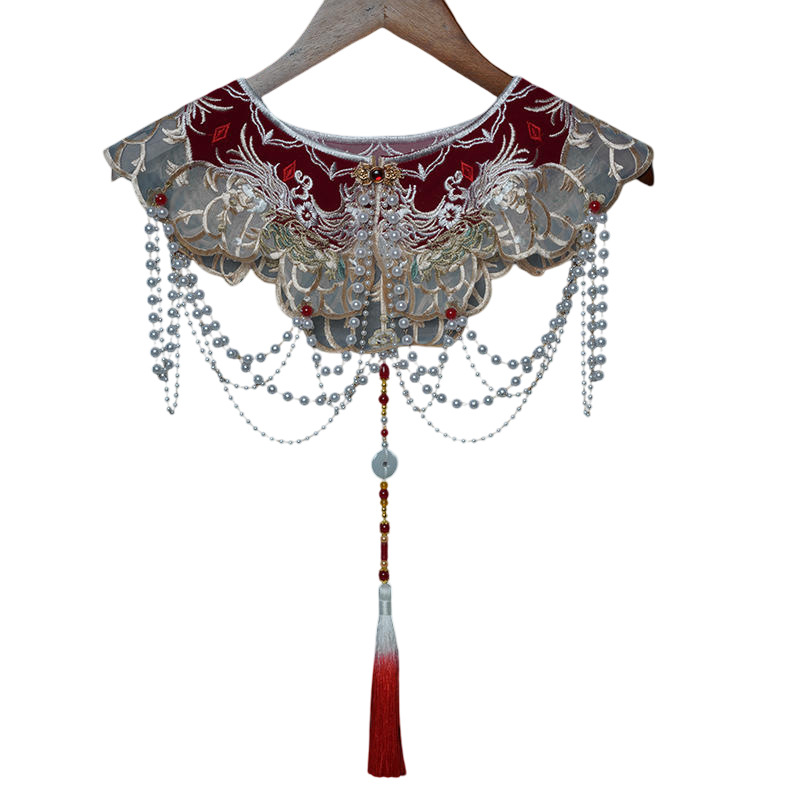 Heavy Industry Bead Embroidery Cloud Shoulder New Chinoiserie Shawl Dress Accessories Horse Skirt Decoration Wedding Banquet Toast Clothing