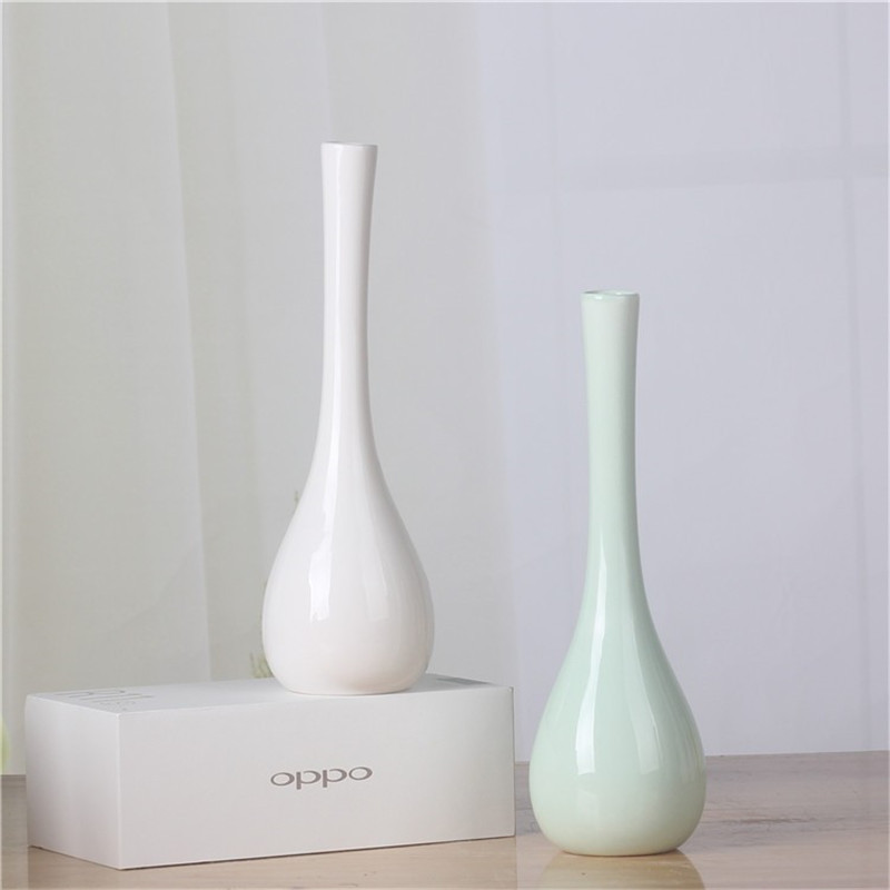 Белая фарфоровая нефритовая ваза, цветочная композиция, домашний декор, керамическая маленькая ваза в стиле Гуаньинь для Будды, ваза в стиле дзен