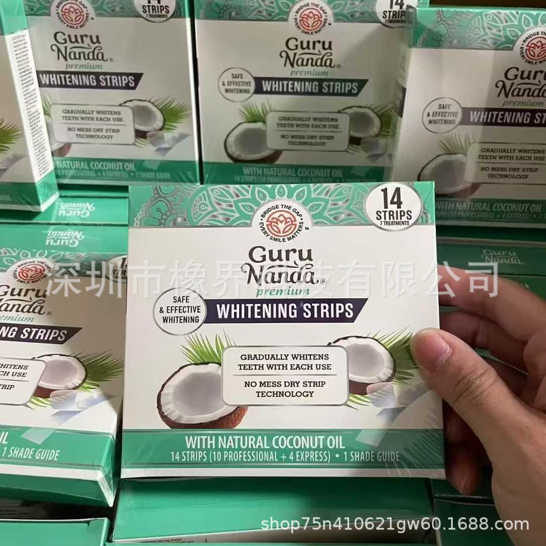 Tk Cross-Border Popular Whitening Strips Coconut Oil Whitening Tooth Strips 7Pcs Cleaning and Yellowing Whitening Strips