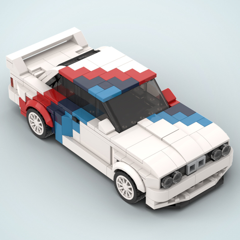 MOC building blocks compatible with Lego 53544 white BMW M3 E30 puzzle assembly gift racing DTM three colors