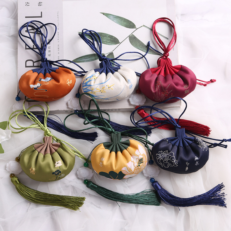 Новая антикварная сумка с кисточками от производителя, переносная маленькая подвеска, новый китайский стиль, саше, ретро саше, пустой мешок