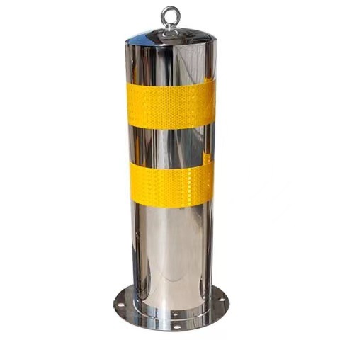 Stainless steel portable movable road pile warning column thickened isolation movable embedded thickened car barrier anti-collision column