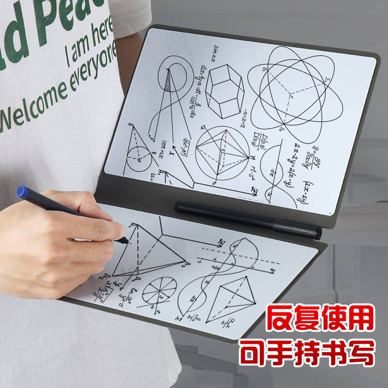 Erasable small whiteboard notebook A5 leather portable draft writing board desktop memo pad printed logo