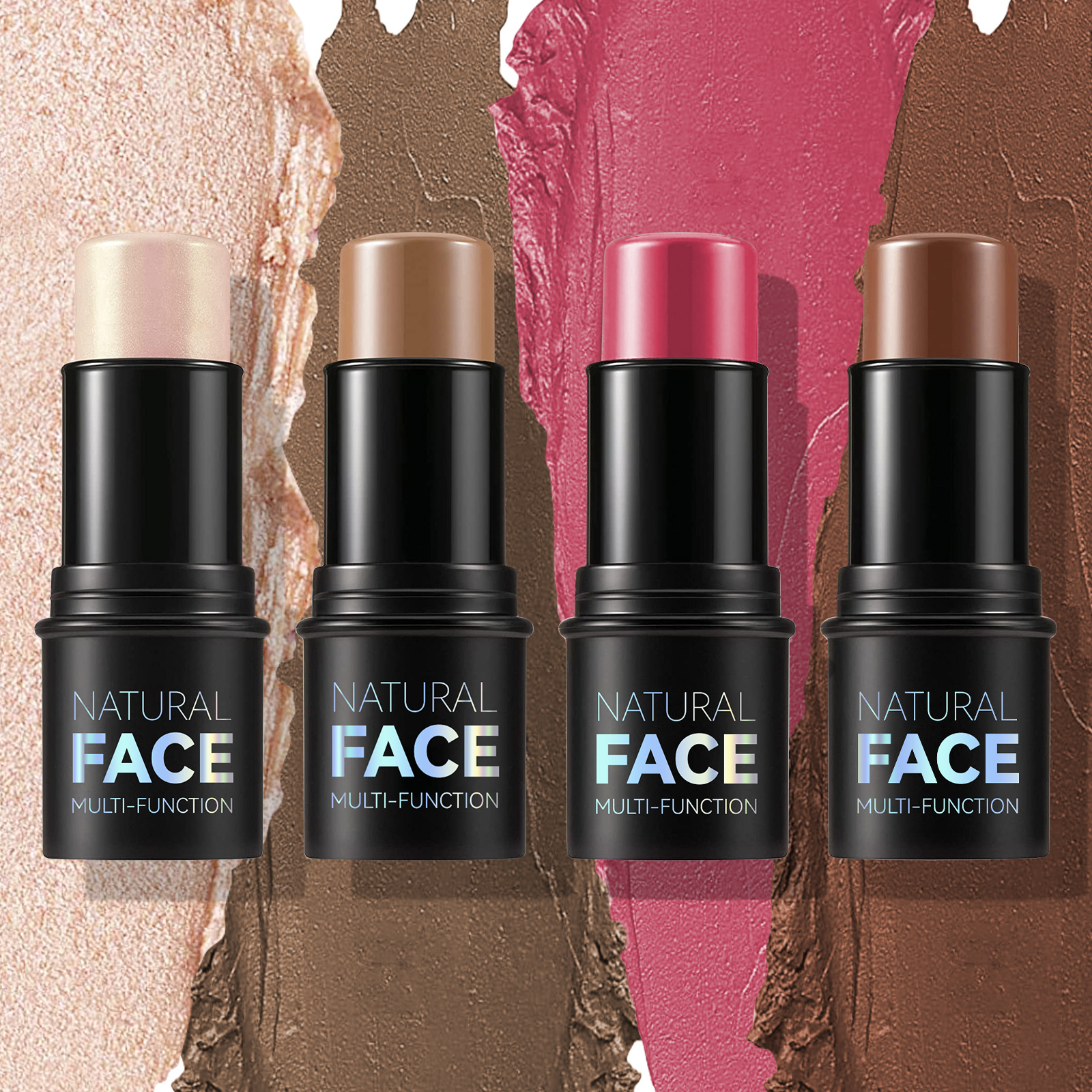 Cross-Border Mlsmile Hot-Selling Contouring Cream, Nose Shadow Highlighter Stick, Contour Shadow, Stereo Brightening, Silkworm Facial Primer