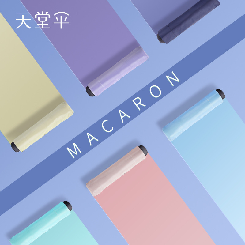 Sun Protection Anti-Uv Parasol Light Small Foldableing Portable Vinyl Parasol Rain or Shine Umbrella Men and Women Sunny Umbrella