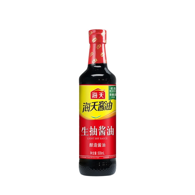 Haitian Light Soy Sauce 500ml Household Brewed Braised Seasoning Kitchen Condiment Seasoning Whole Box