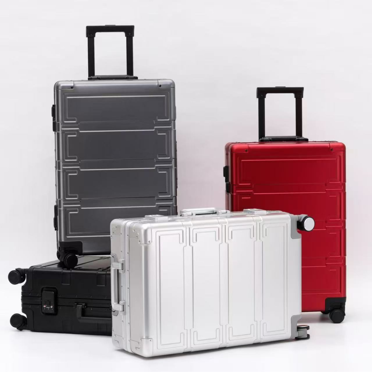 European and American Fashion New Retro Aluminum Magnesium Alloy Trolley Case Full Metal Luggage Bag 20inch Boarding Case