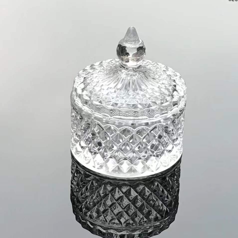 Pineapple Sugar Jar Glass Jar Jewelry Storage Home Decoration Ornaments Storage Jar with Lid Home Box Wholesale