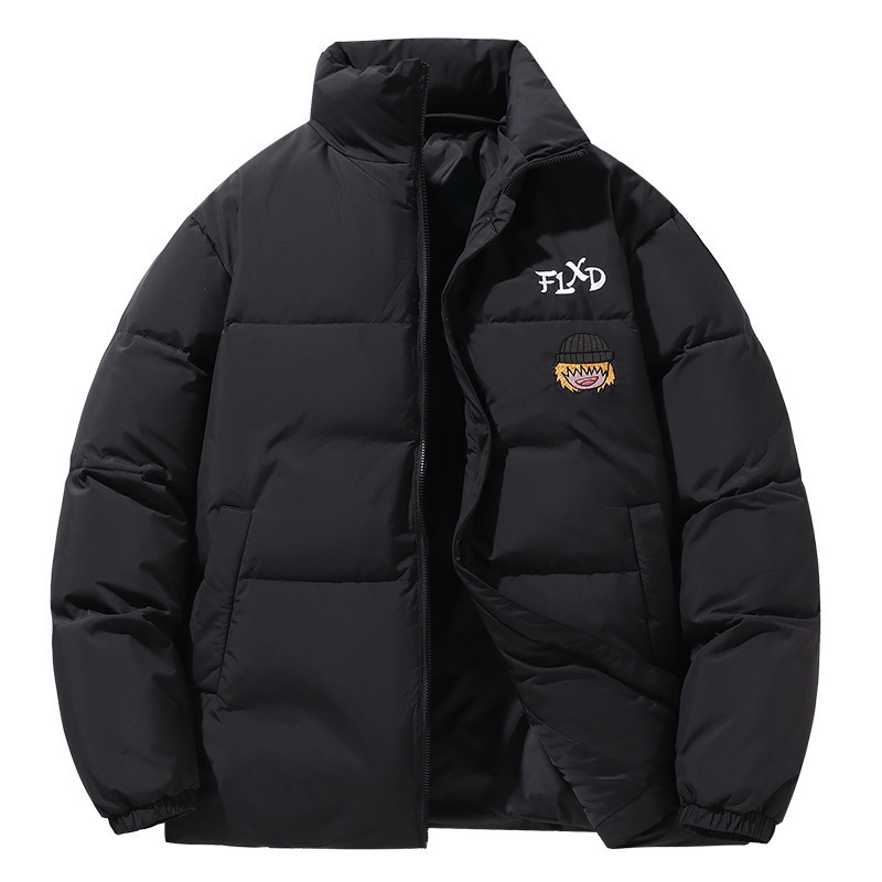 2025 New Style Thickened Warm Bread Suit Winter Coat Set Collar Plus Size Men's Sportswear Fat Man Loose