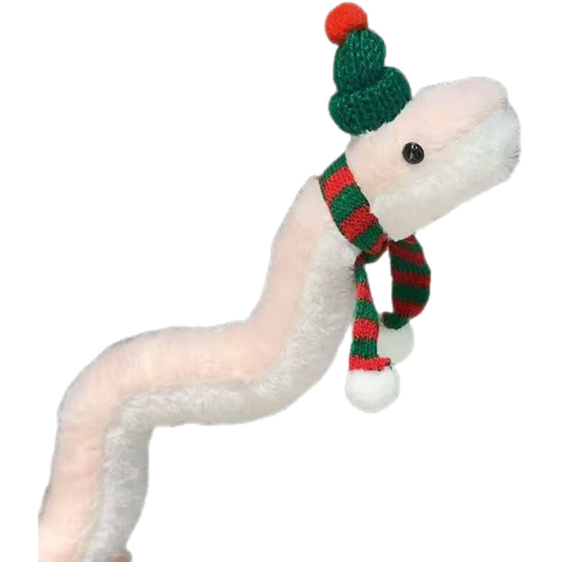 Popular Cute Plush Snake Ring Grabber Doll Toy Plush Snake Small Snake Street Stall Popular Toy Long