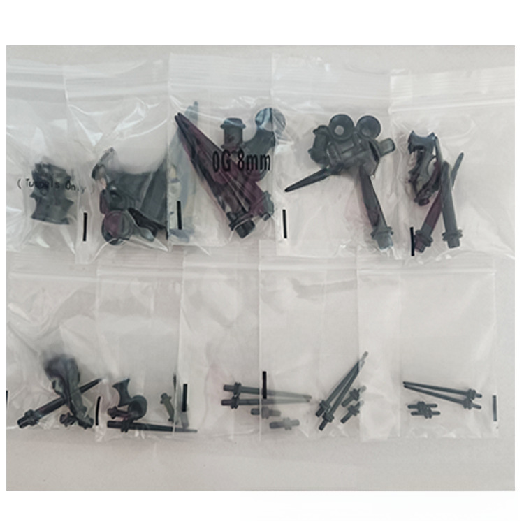 Wholesale 50 pieces a pack of ear expansion puncture jewelry suit acrylic pointed vertebral ear expander auricle 14g-00g