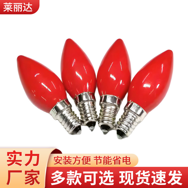 E12E14 винт острое пузырь светодиодный красный бог богатства будда поклонение настольная свеча будда лампа лотос длинный минг будда лампочка