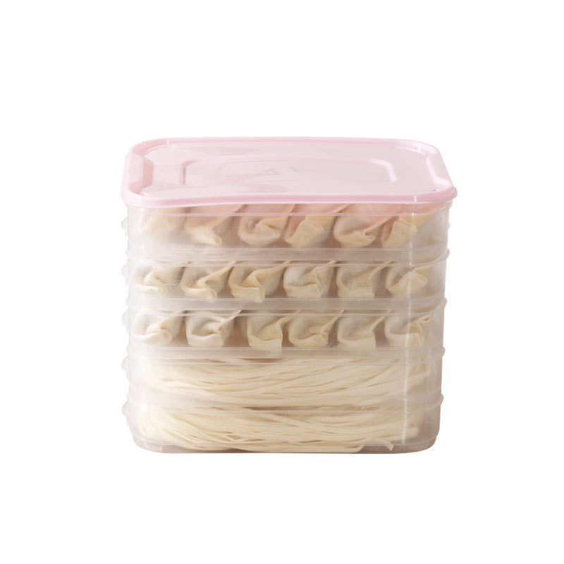 New Dumpling Box Household Food-Grade Frozen Special Box Sealed Fresh-Keeping Wonton Quick-Frozen Kitchen Refrigerator Storage Box