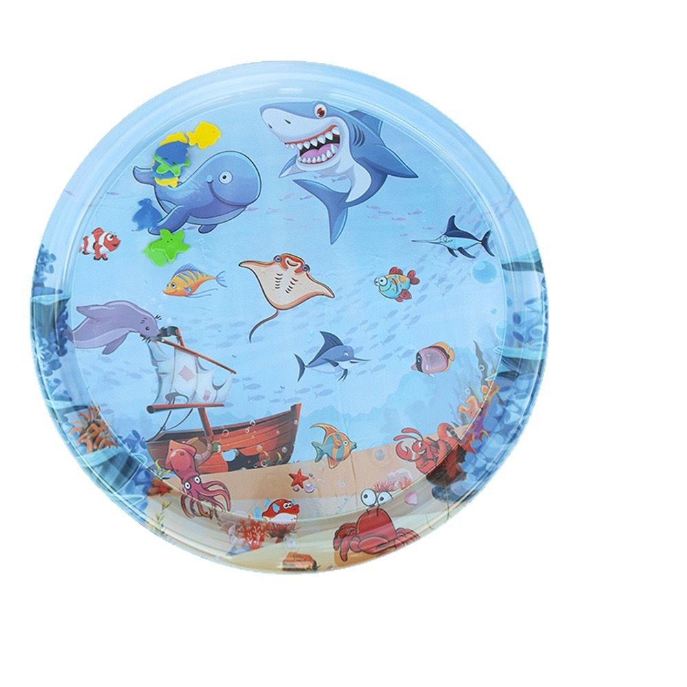 Manufacturer Cross-Border Wholesale Baby Inflatable Pat Water Mat Ocean Fish Crawling Mat Shark Style Children's Seat Cushion