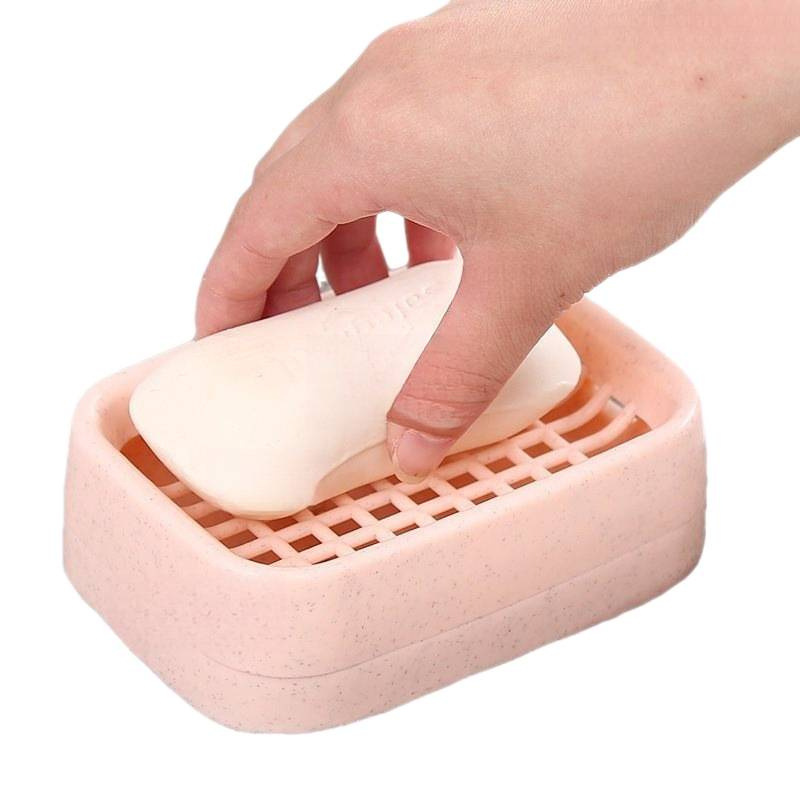 Bathroom Drain Double-Layer Soap Box Creative Plastic Travel Soap Box Handmade Soap Holder Bathroom Soap Rack