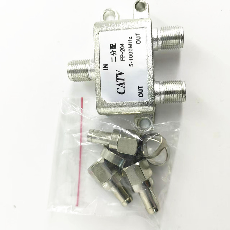 Direct Supply Cable Tv 2 Splitter 204 Broadcast Signal Front-End Splitter 5-1000Mhz Metric F-Type Rubber Seal