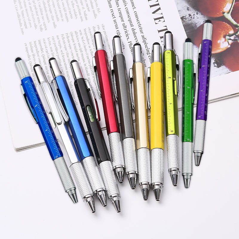 Многофункциональная отвертка инструмент штангенциркуль уровень шкала шариковая ручка конденсатор рекламный сенсорный пластиковый шариковый ручка