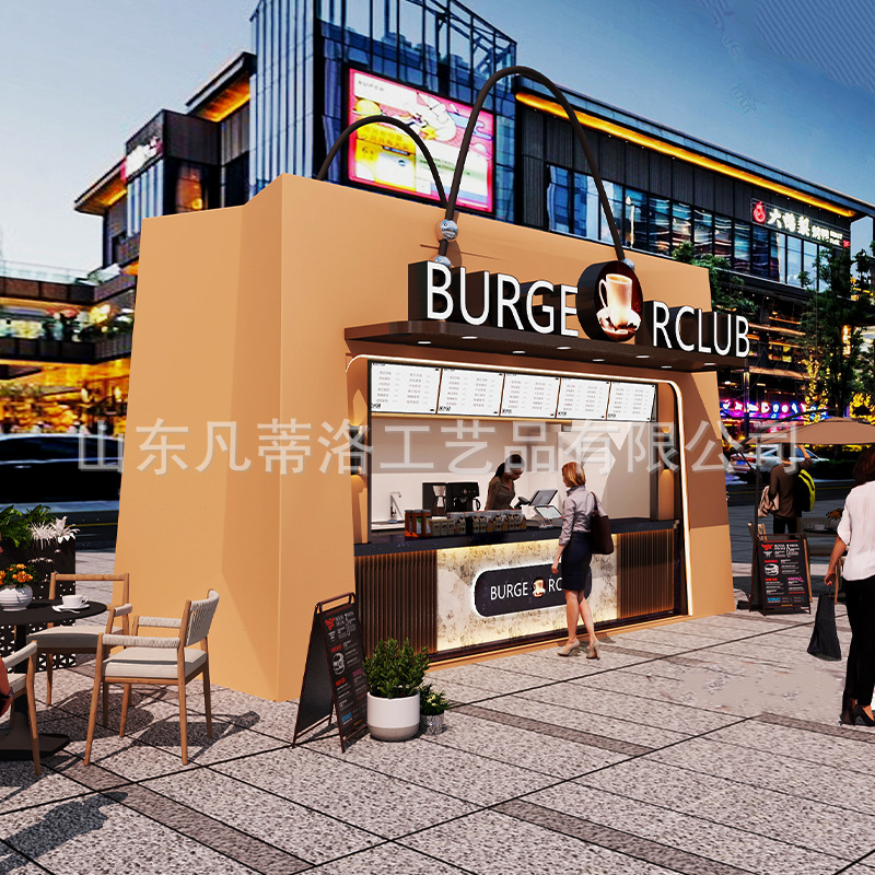 Internet Celebrity Pose Props Can Be Used as Coffee Houses to Sell Snack Stalls, Metal Fiberglass Custom Food Truck Manufacturers