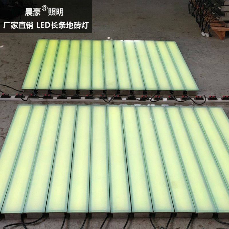 Led Strip Floor Tile Light Outdoor Park Square Embedded Line Underground Light Square Sensor Luminous Floor Tile