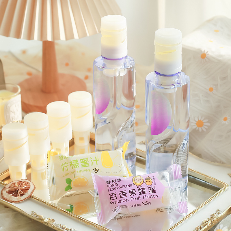 Lemon Honey Water with Detachable Screw Cap Oem Customized Bottle Cap Passion Fruit Flavored Honey Acacia Flower Honey