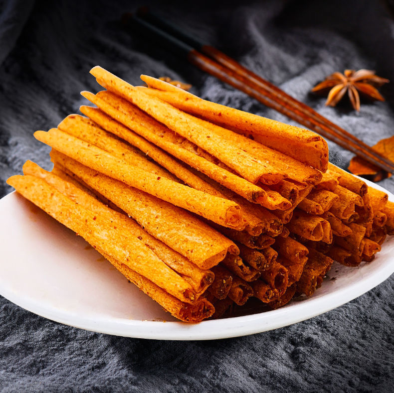 Qianweiyuan green cool spicy strips sweet spicy gluten post-90s childhood nostalgic campus spicy sticks spicy chips spicy strips wholesale snacks