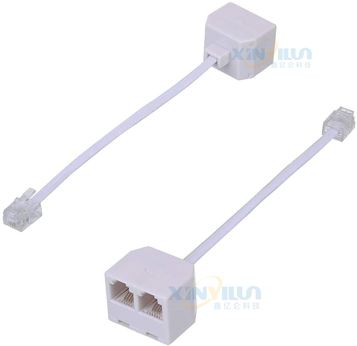 Телефонный адаптер RJ11 6P4C один мужской два женских