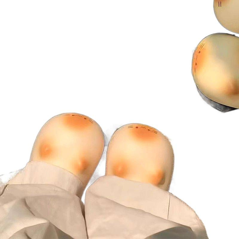 Cute Kitten Autumn and Winter Cotton Slippers for Women Indoor Home Warm Fleece-Lined Anti-Slip Waterproof Cotton Shoes Eva Outer Wear