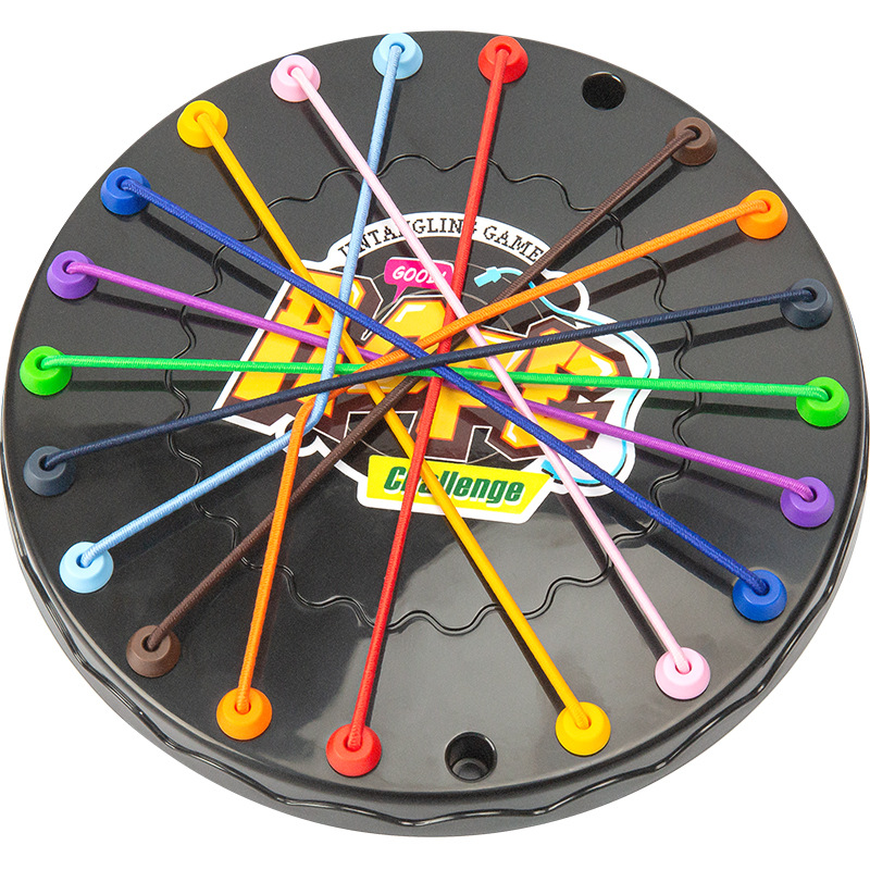 Rope Unlocking Challenge Educational Toy Intelligence Children's Rope Tying Game Parent-Child Interactive Logic Training Unlocking Board Game