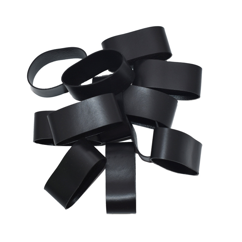 Widened Black and White Silicone Tie Coils, Environmentally Friendly and Temperature-Resistant Bundled Silicone Rings, Harness Coils, High-Elastic Silicone Rubber Bands