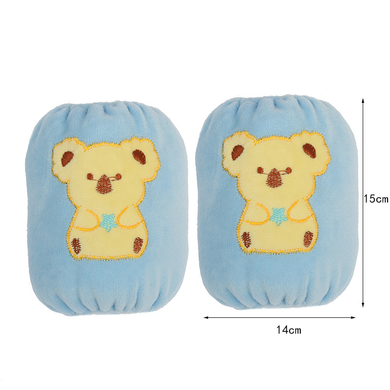 Baby short baby sleeve cute cartoon embroidery flannel antifouling sleeve sleeve sleeve manufacturers wholesale