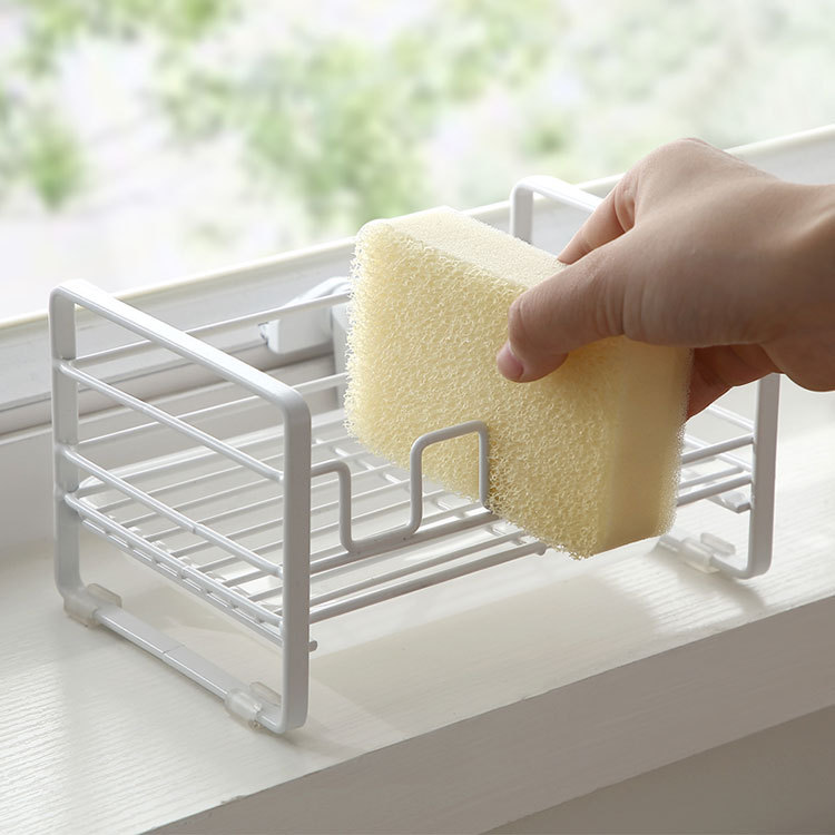 Manufacturer Customized Iron Sponge Drain Storage Rack Kitchen Storage Rack Household Sink Countertop Cleaning Rag Rack