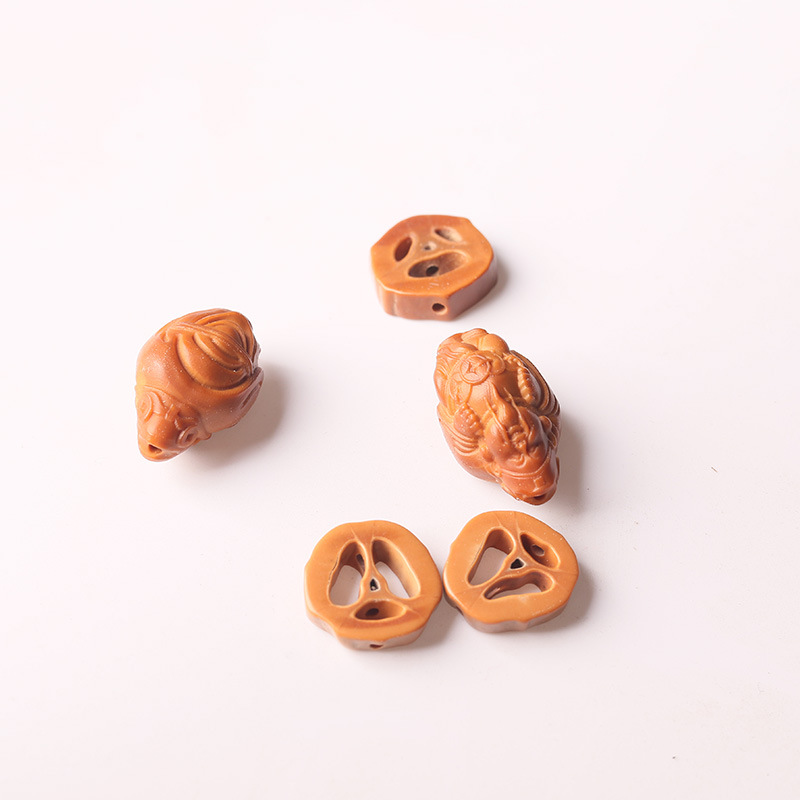 Olive Kernel Carving Wealth God Bracelet Embarrassed Face DIY Accessories Buddha Magic Cabbage Wen Play Pixiu Pendant Jewelry Scattered Beads