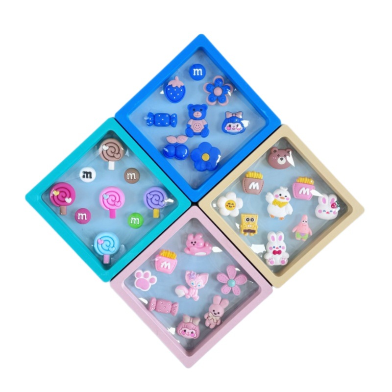 pvc soft glue jewelry DIY accessories small size doll bear rabbit cartoon animal hair clip decoration mobile phone tablet shell jewelry