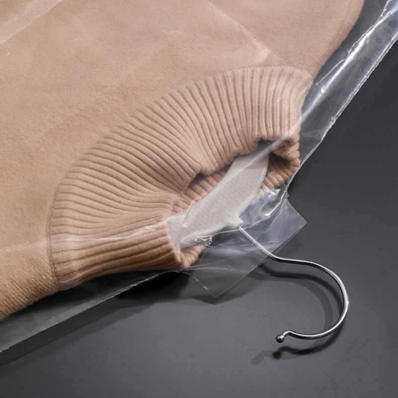 Clothes Dust Cover Coat Suit Dust Cover Transparent Plastic Dust Bag Dry Cleaner Disposable Hanging Bag