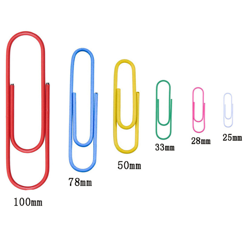 Color paper clip 100mm large paper clip plastic-coated paper clip metal 10cm extra large paper clip
