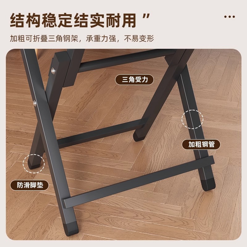 Folding Mahjong Table Dining Table New Small Table Portable Small Mahjong Table Simple Hand-Rubbed Chess and Card Table Folding Table