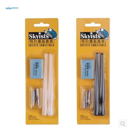 Набор комиксов, новый концептуальный комиксовый кистевой перо, держатель + наконечник + ластик