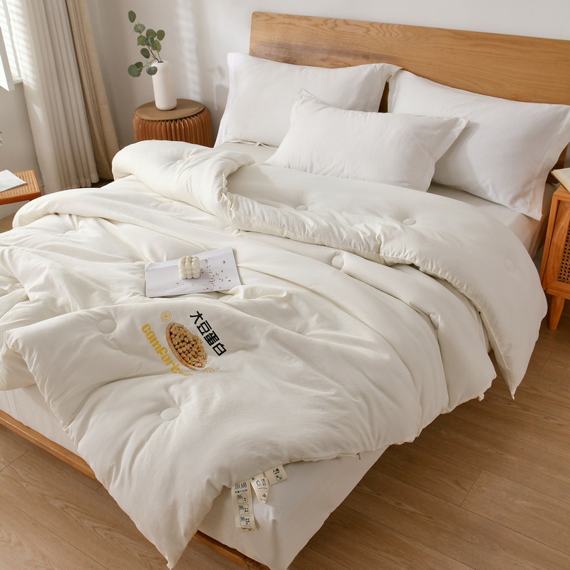 Autumn and Winter Warm Soybean Quilt Core Bedding Washed Cotton Thickeneded Feather Velvet Quilt Winter Quilt Sample Processing and Customization