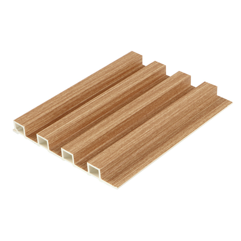 Custom bamboo wood fiber grille board WPC grille background wall panel foreign trade decorative wood grain ceiling grille