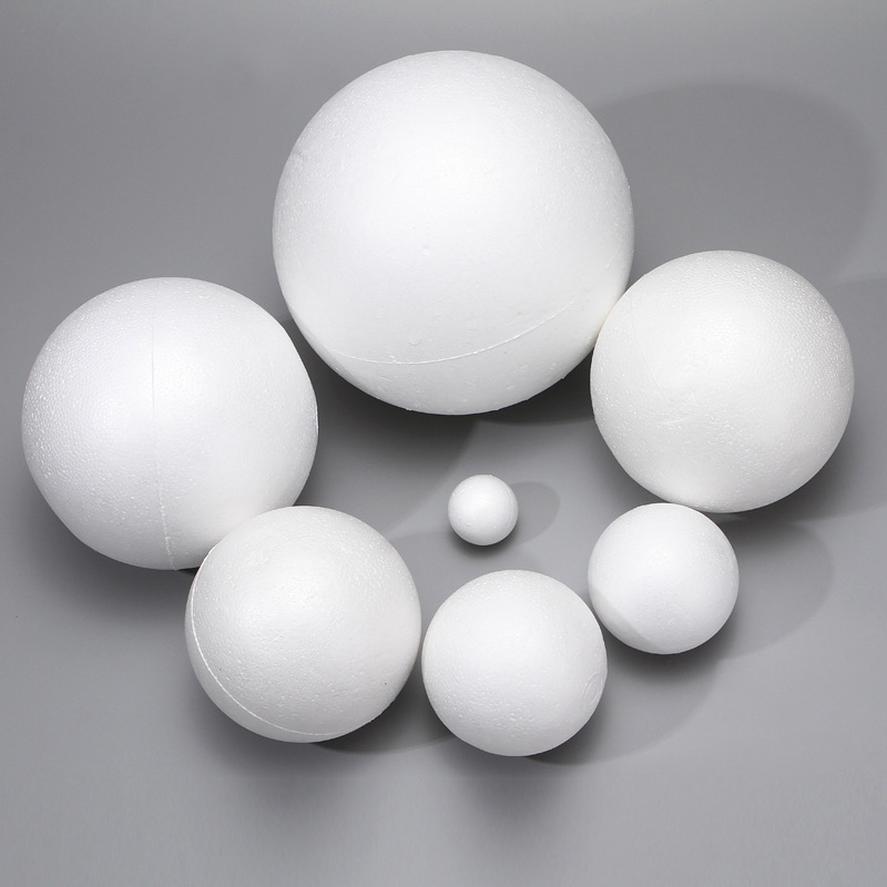 Factory Direct Supply Foam Ball Foam Ball White Solid Styrofoam Ball Kindergarten Handmade DIY Ball Mold
