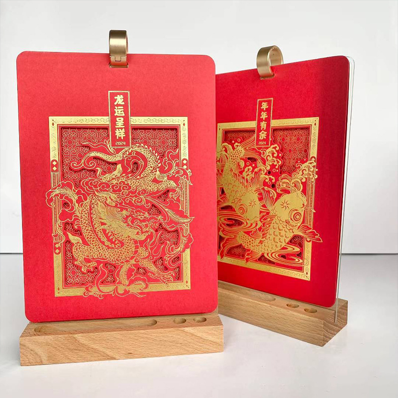 2024 Dragon year mathematical formula acrylic desk calendar customized high-end small batch desk calendar customized calendar wall calendar