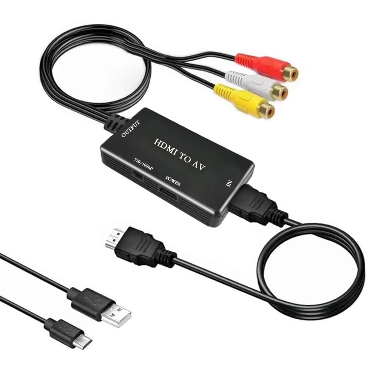 Manufacturers Supply Av to HDMI Converter Rca to HDMI 1080P Hd Rca Converter Good Compatibility