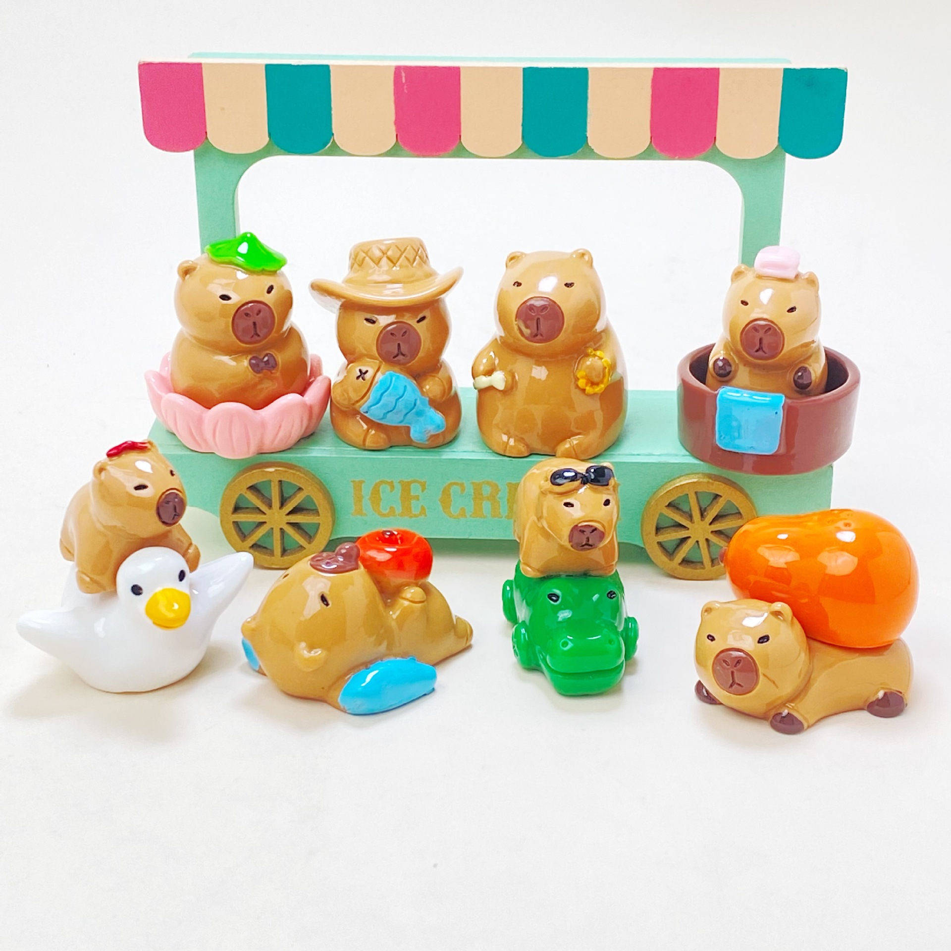 Kapibala Resin Car Ornaments Trendy Cute DIY Keychain Accessories Live Broadcast Wholesale