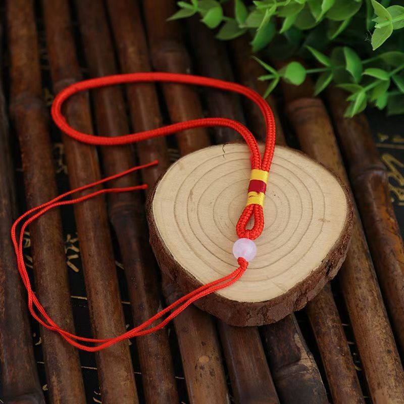 Jade Bead Rope Handle Piece Lanyard DIY Accessories Handmade Car Pendant Pendant Rope Jade Cultural Toy Handle Rope