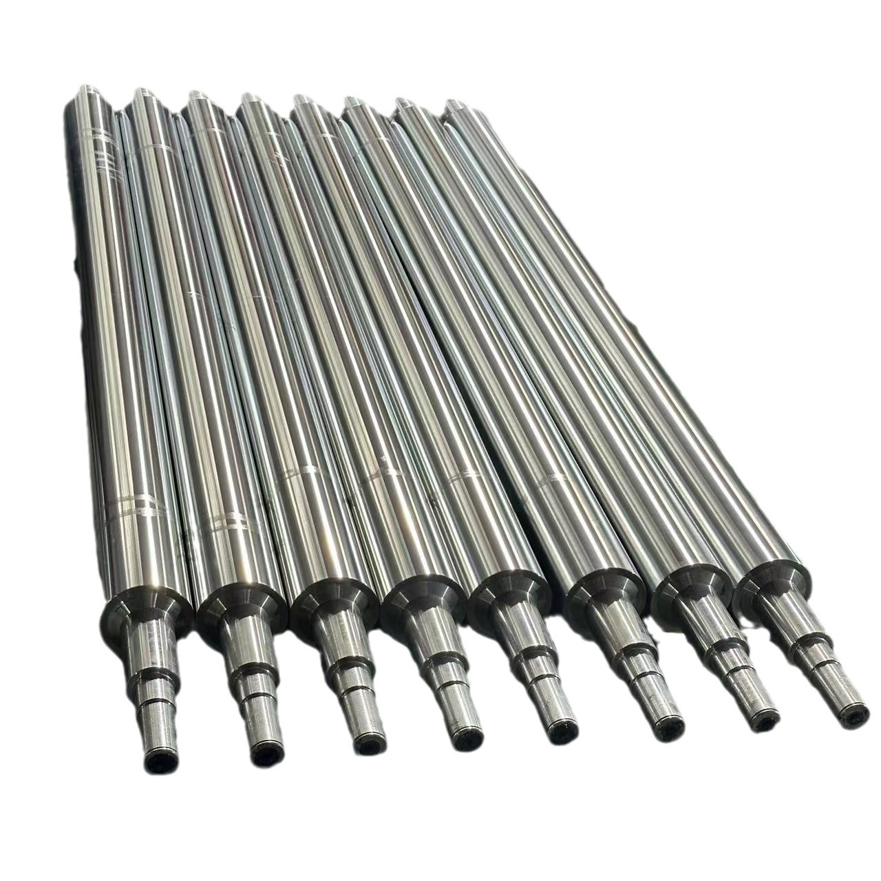 Stainless steel mirror roller manufacturers, cloth guide roller, chrome-plated embossing roller, double-chain power steel roller for mechanical equipment