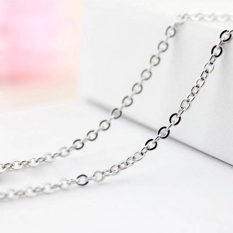 Stainless steel O-chain 304 cross chain summer fashion all-match titanium steel clavicle chain DIY semi-finished plain chain