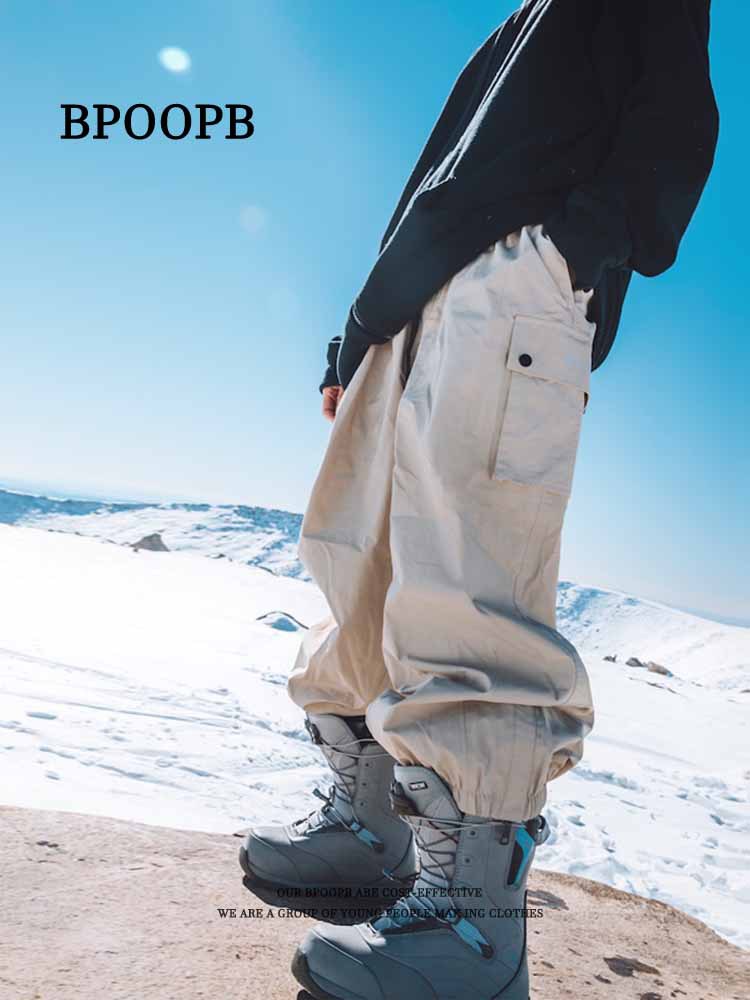 Harbin Small Potato Loose Waterproof Windproof Snowboard Pants Ski Suit Men's and Women's Pants Outdoor Outer Wear Pants